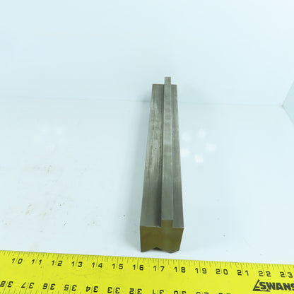 12-1/4" L Press Brake 90° V-Forming Angle Die Block 1/2" Offset Tang 1.9" Thick