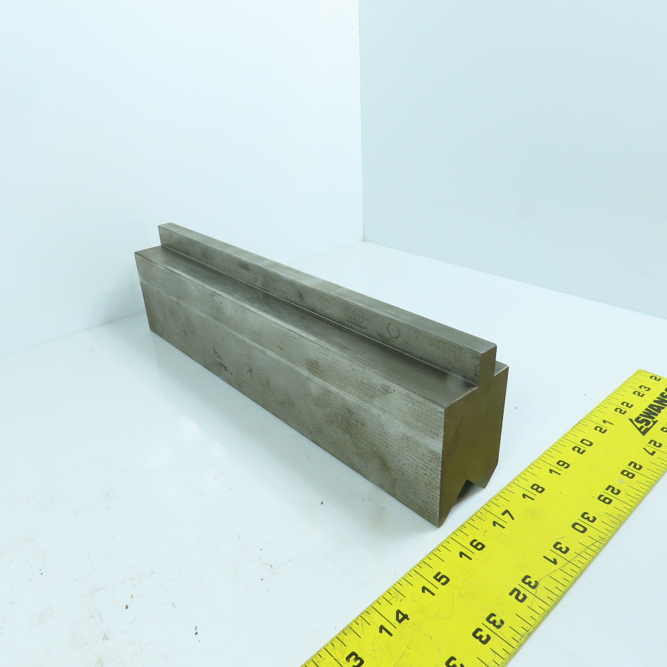 12-1/4" L Press Brake 90° V-Forming Angle Die Block 1/2" Offset Tang 1.9" Thick