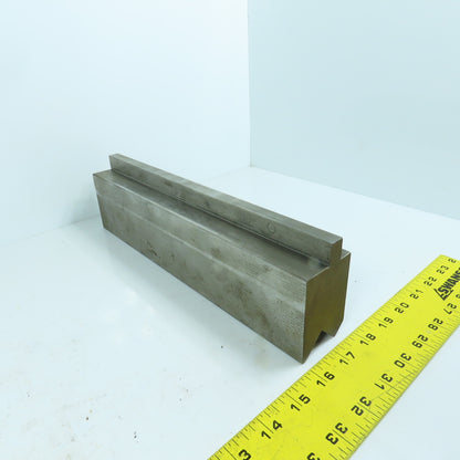 12-1/4" L Press Brake 90° V-Forming Angle Die Block 1/2" Offset Tang 1.9" Thick