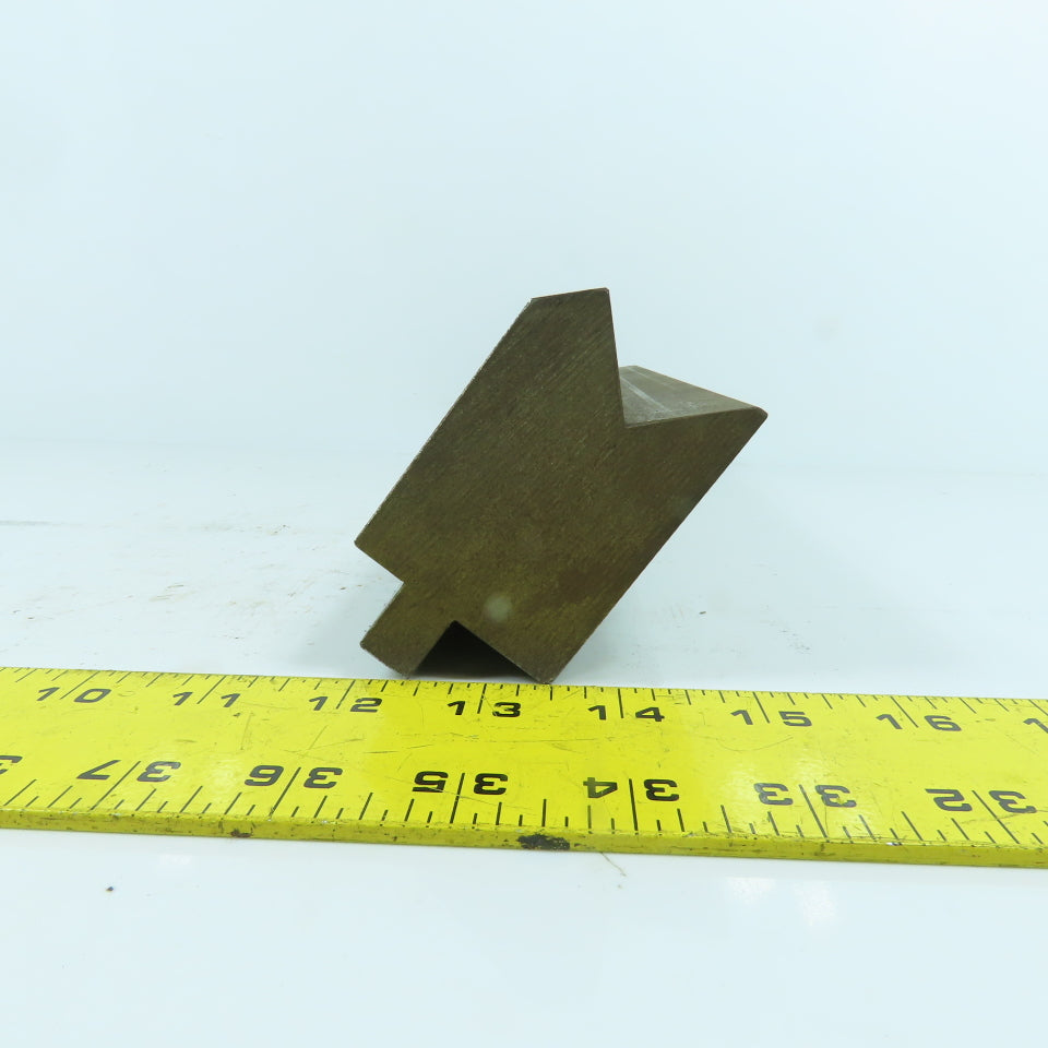 12-1/4" L Press Brake 90° V-Forming Angle Die Block 1/2" Offset Tang 1.9" Thick