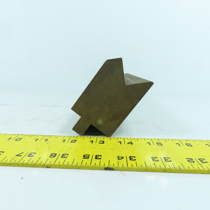 12-1/4" L Press Brake 90° V-Forming Angle Die Block 1/2" Offset Tang 1.9" Thick