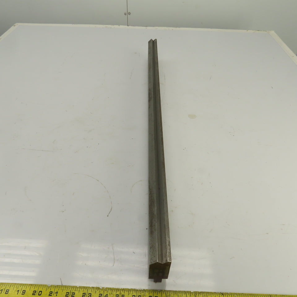 30-5/8" L Press Brake Forming 90° V Angle Die Block 1/2" Tang 2-3/4"H 1.2" Thick