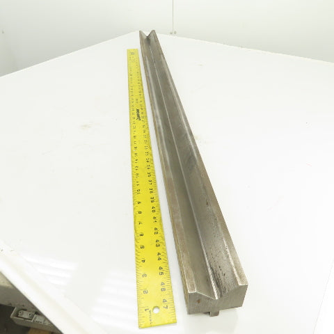 30-5/8" L Press Brake Forming 90° V Angle Die Block 1/2" Tang 2-3/4"H 1.2" Thick