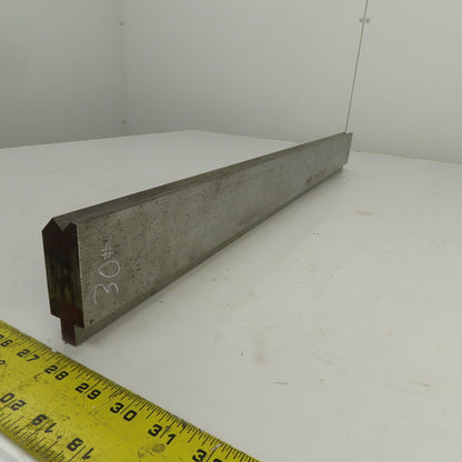 30-5/8" L Press Brake Forming 90° V Angle Die Block 1/2" Tang 2-3/4"H 1.2" Thick