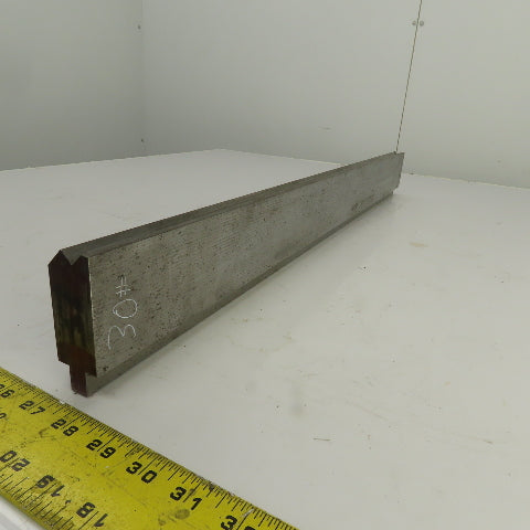 30-5/8" L Press Brake Forming 90° V Angle Die Block 1/2" Tang 2-3/4"H 1.2" Thick