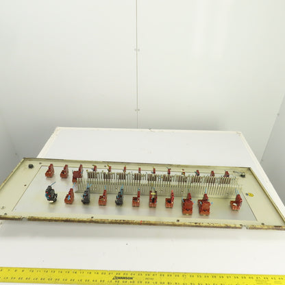 Sinico Operator Control Switch Indicator Panel W/ 13 Switches & 10 Push Buttons