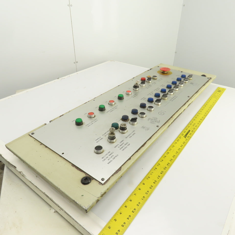 Sinico Operator Control Switch Indicator Panel W/ 13 Switches & 10 Push Buttons