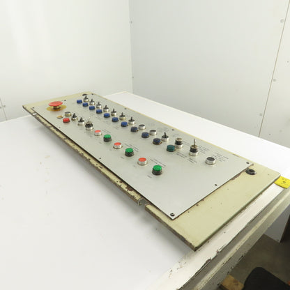 Sinico Operator Control Switch Indicator Panel W/ 13 Switches & 10 Push Buttons