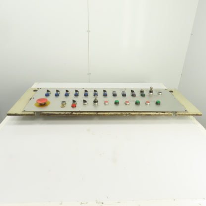 Sinico Operator Control Switch Indicator Panel W/ 13 Switches & 10 Push Buttons