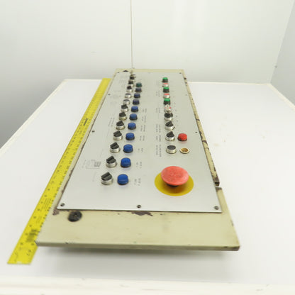 Sinico Operator Control Switch Indicator Panel W/ 13 Switches & 10 Push Buttons