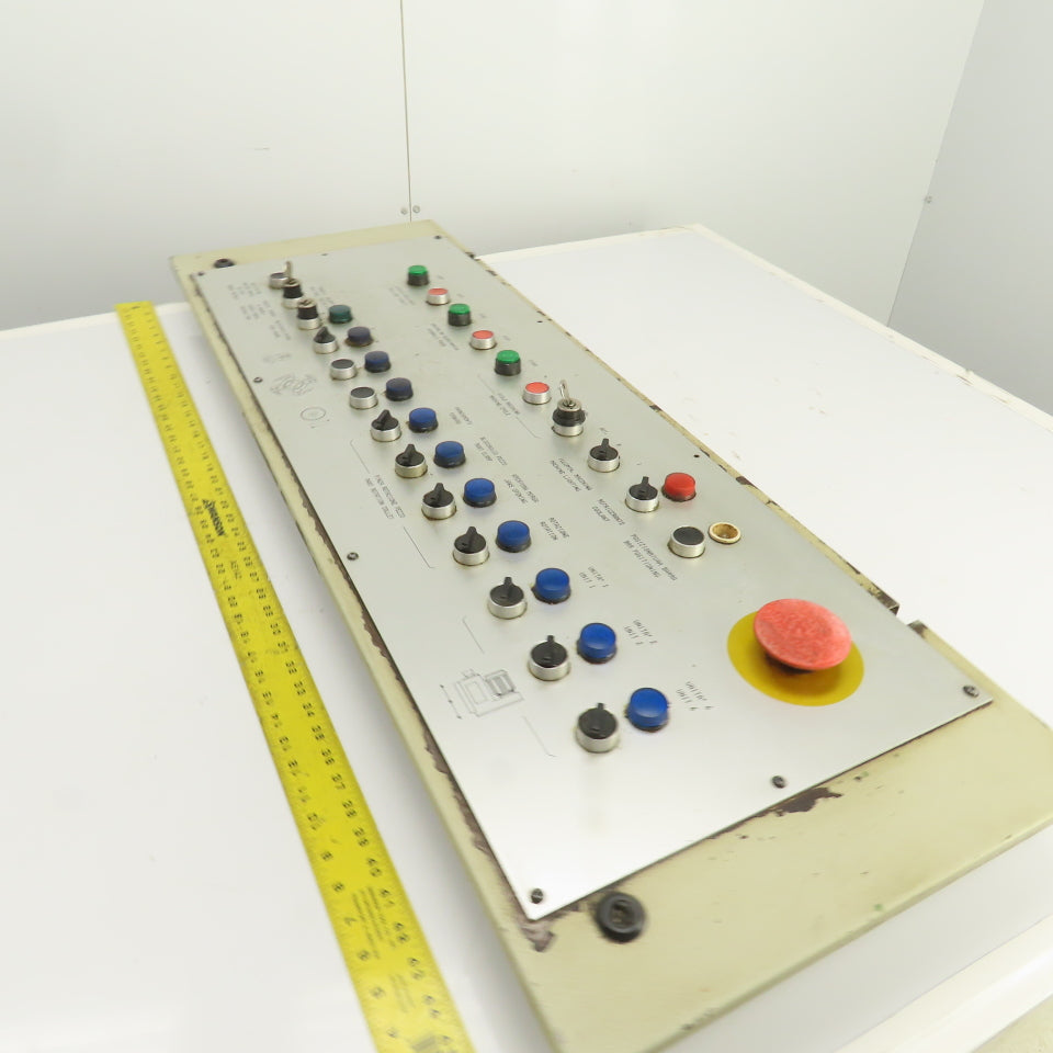 Sinico Operator Control Switch Indicator Panel W/ 13 Switches & 10 Push Buttons