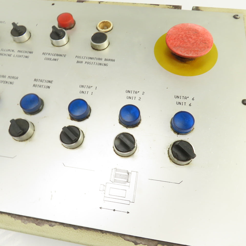 Sinico Operator Control Switch Indicator Panel W/ 13 Switches & 10 Push Buttons