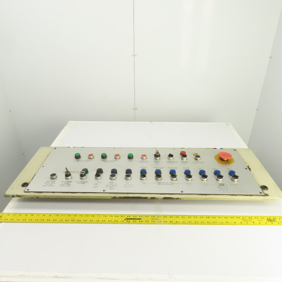 Sinico Operator Control Switch Indicator Panel W/ 13 Switches & 10 Push Buttons