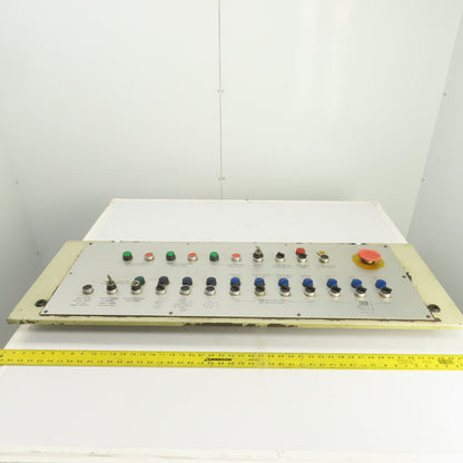 Sinico Operator Control Switch Indicator Panel W/ 13 Switches & 10 Push Buttons