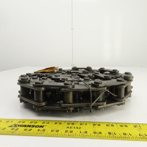 Rexnord S188 Carbon Steel Elevator Chain 2.609" Pitch 9' OAL 2740 lb/ft 0.5" Pin