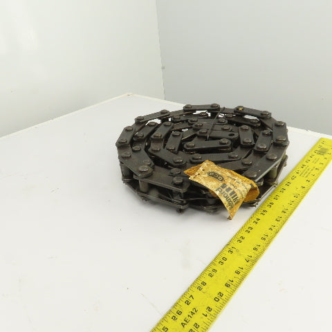 Rexnord S188 Carbon Steel Elevator Chain 2.609" Pitch 9' OAL 2740 lb/ft 0.5" Pin