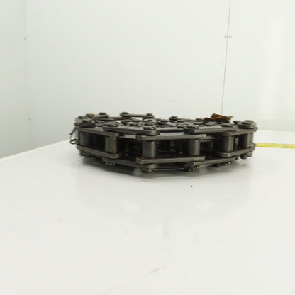 Rexnord S188 Carbon Steel Elevator Chain 2.609" Pitch 9' OAL 2740 lb/ft 0.5" Pin