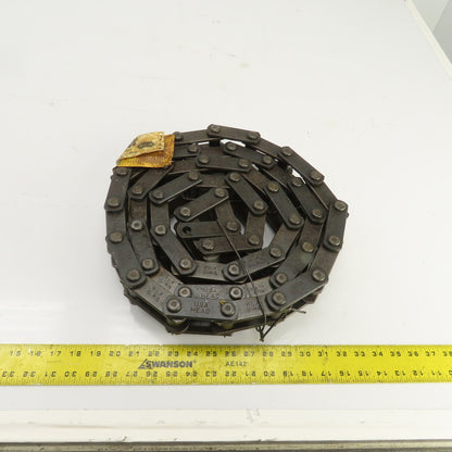 Rexnord S188 Carbon Steel Elevator Chain 2.609" Pitch 9' OAL 2740 lb/ft 0.5" Pin