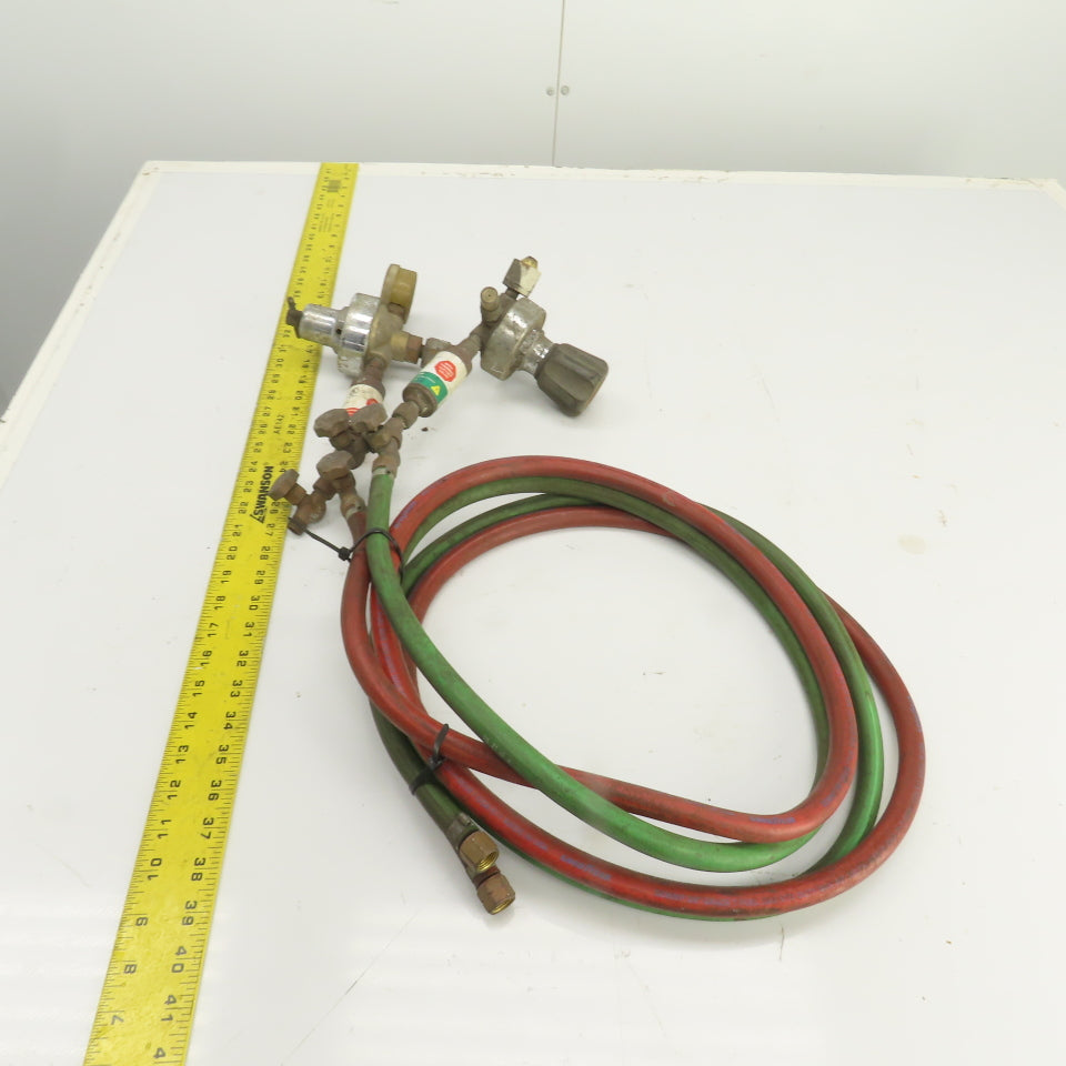 Harris Oxygen & Acetylene Regulator/Hose Assembly 7' W/ Arrestor