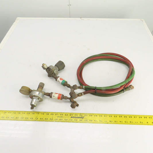 Harris Oxygen & Acetylene Regulator/Hose Assembly 7' W/ Arrestor