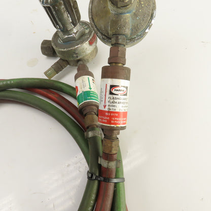 Harris Oxygen & Acetylene Regulator/Hose Assembly 7' W/ Arrestor