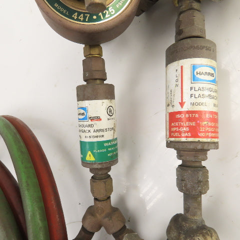 Harris Oxygen & Acetylene Regulator/Hose Assembly 6' W/ Arrestor