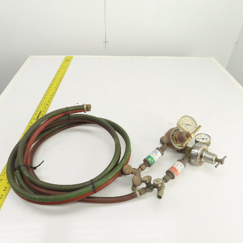 Harris Oxygen & Acetylene Regulator/Hose Assembly 6' W/ Arrestor