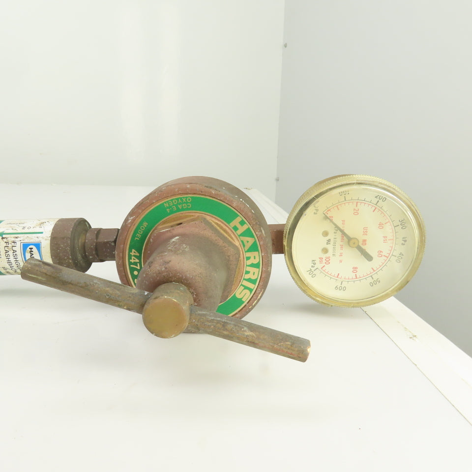 Harris 447-50 447NC-15 Oxygen & Acetylene Regulator/Hose Assembly 12' W/Arrestor
