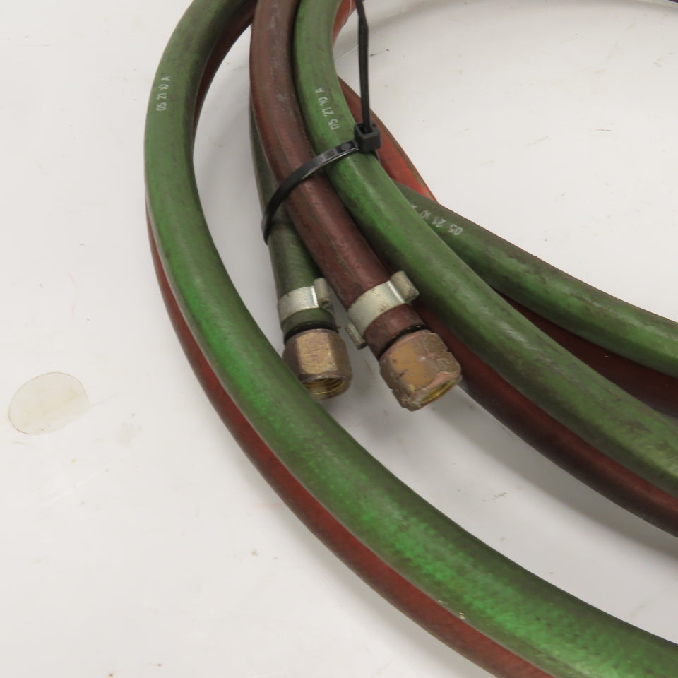 Harris 447-50 447NC-15 Oxygen & Acetylene Regulator/Hose Assembly 12' W/Arrestor