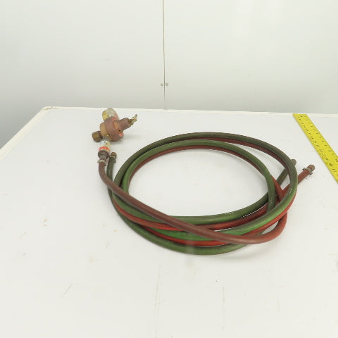 Harris 447NC-15 Oxygen & Acetylene Hose, Regulator 9' Assembly W/Arrestor