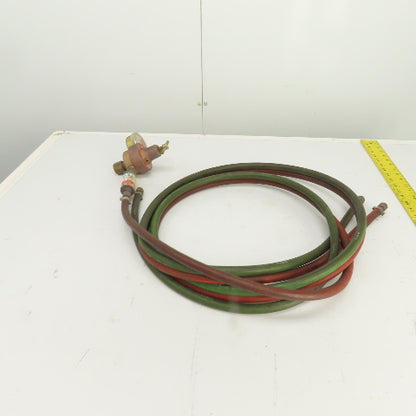 Harris 447NC-15 Oxygen & Acetylene Hose, Regulator 9' Assembly W/Arrestor
