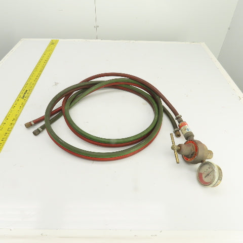 Harris 447NC-15 Oxygen & Acetylene Hose, Regulator 9' Assembly W/Arrestor