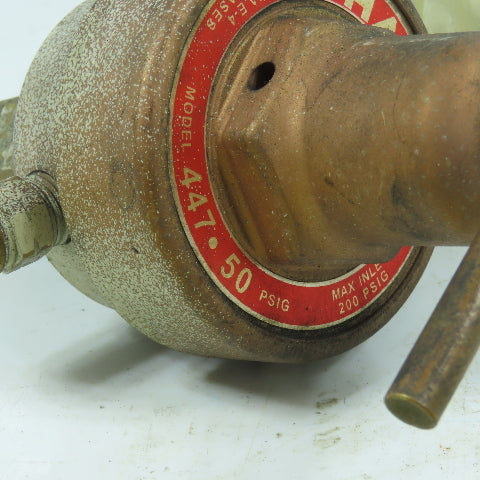 Harris 447-50 Single-Stage Pressure Regulator 1/4" 50 PSIG 200PSI Max Inlet