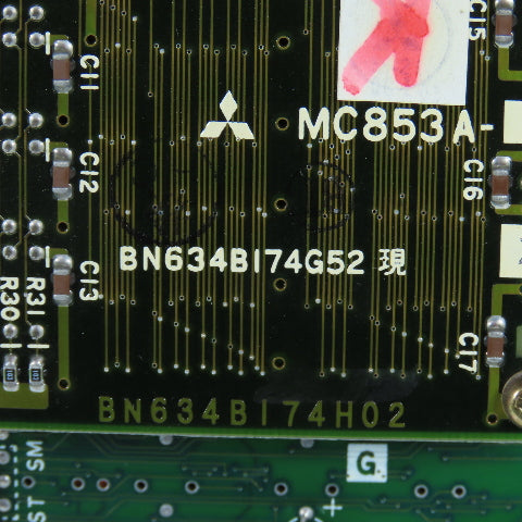 Mitsubishi CIN634A097G53 PCB Circuit Board W/BN634B174G52 MC853A (Needs Repair)