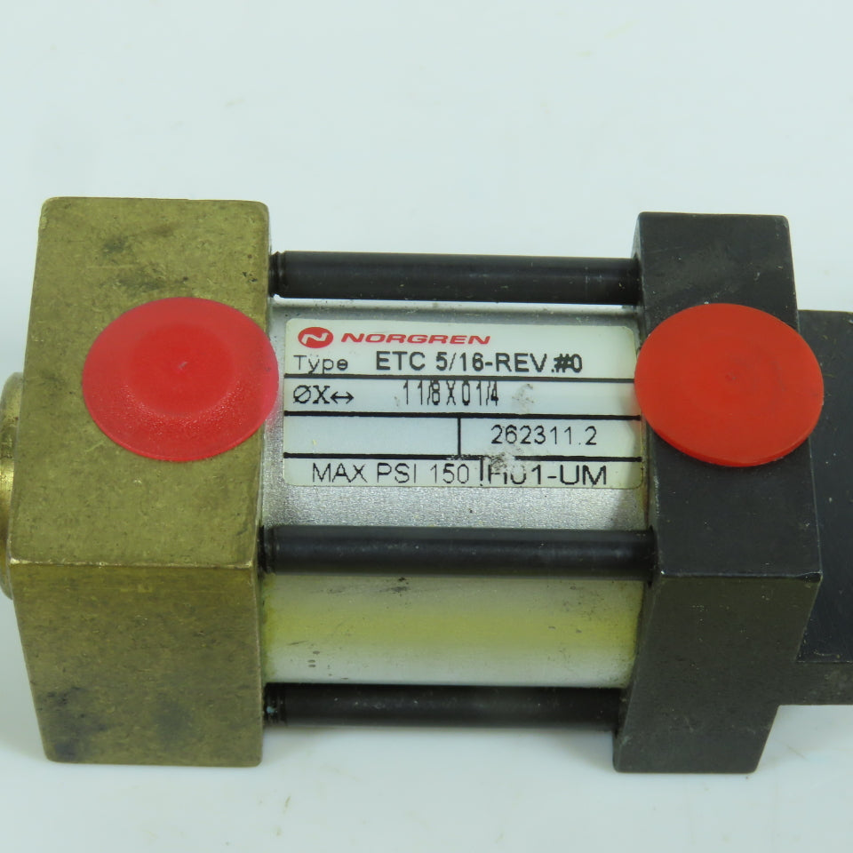 Norgren ETC 5/16 Double Acting Pneumatic Air Cylinder 1/4" Stroke 1-1/8" Bore