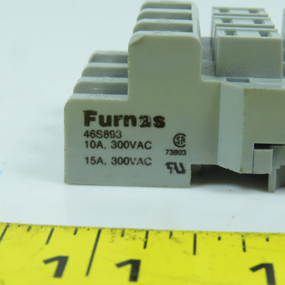 Furnas 46S893 11-Pin Relay Socket Base 15 Amp 300V AC