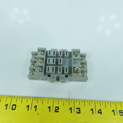 Furnas 46S893 11-Pin Relay Socket Base 15 Amp 300V AC