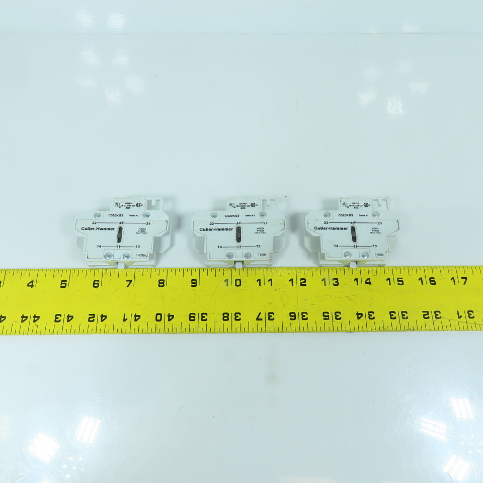 Cutler Hammer C320KG3 Auxiliary Contact Block Lot Of 3