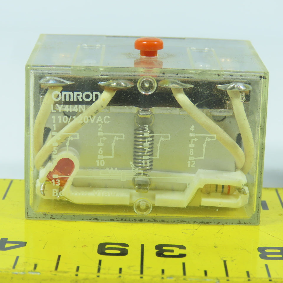 Omron LY4I4N 240VAC Relay 110/120V AC Coil  14-Pin Lot Of 3