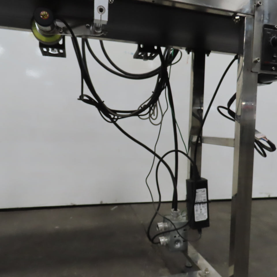 7-1/2" x 58" Variable Speed Slide Bed Belt Conveyor 0-75FPM 220V 1Ph W/ Printer