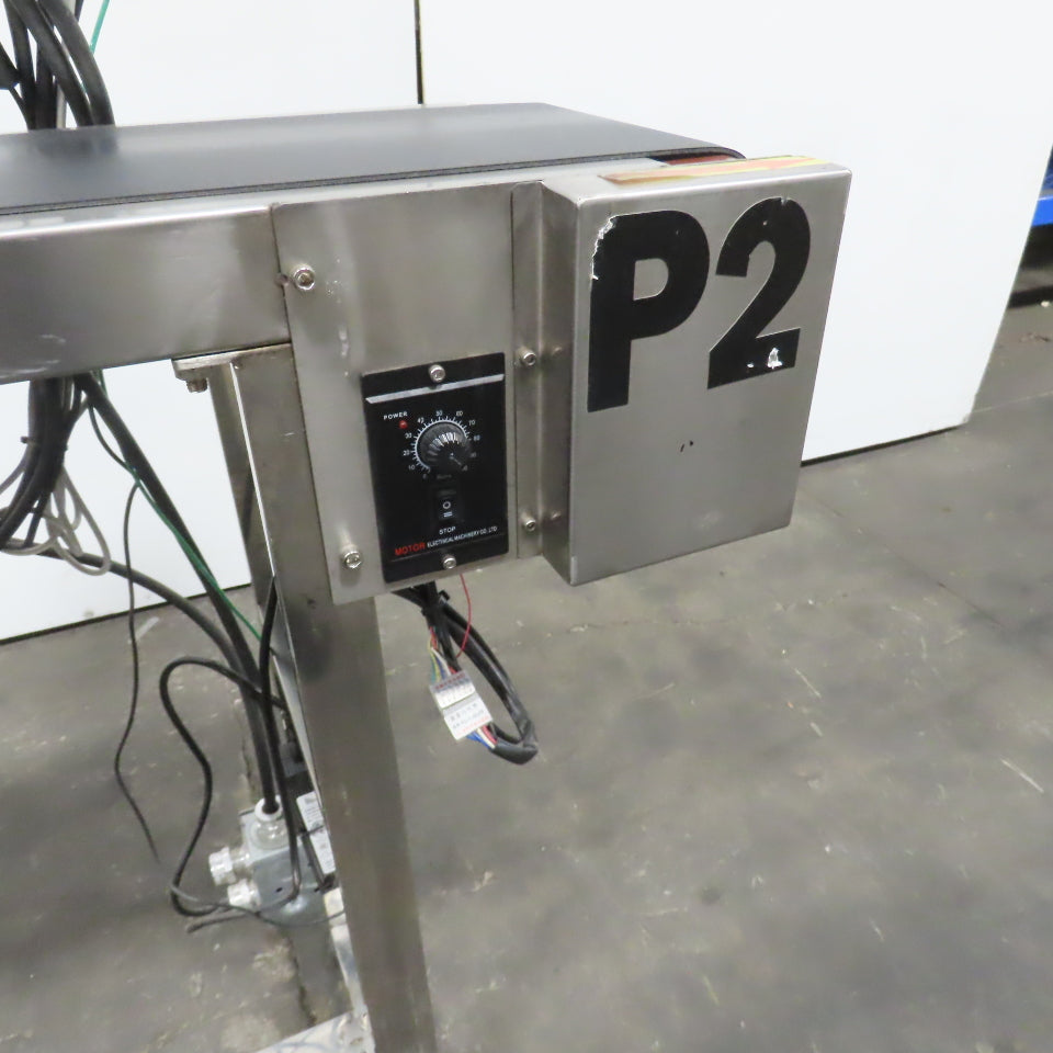 7-1/2" x 58" Variable Speed Slide Bed Belt Conveyor 0-75FPM 220V 1Ph W/ Printer