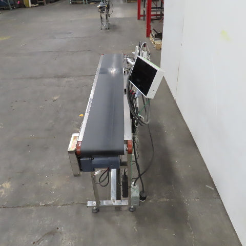 7-1/2" x 58" Variable Speed Slide Bed Belt Conveyor 0-75FPM 220V 1Ph W/ Printer
