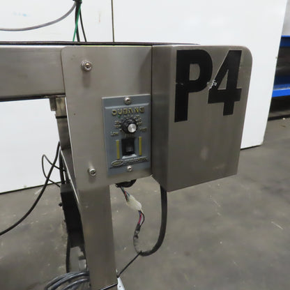 7-1/2" x 58" Variable Speed Slide Bed Belt Conveyor 0-104FPM 220V 1Ph W/Printer