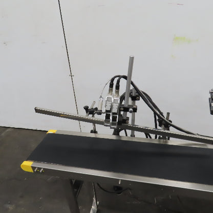 7-1/2" x 58" Variable Speed Slide Bed Belt Conveyor 0-104FPM 220V 1Ph W/Printer