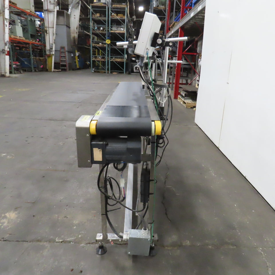 7-1/2" x 58" Variable Speed Slide Bed Belt Conveyor 0-104FPM 220V 1Ph W/Printer