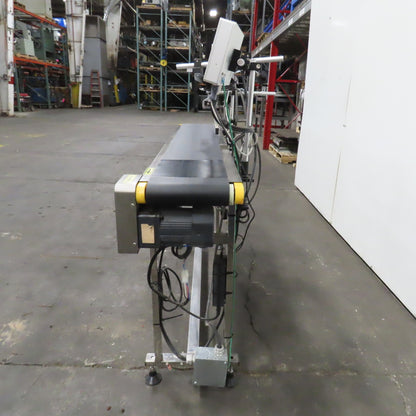 7-1/2" x 58" Variable Speed Slide Bed Belt Conveyor 0-104FPM 220V 1Ph W/Printer
