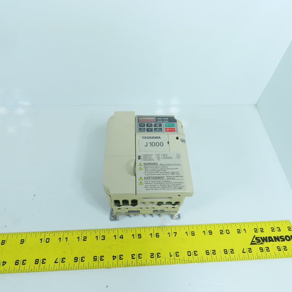 Yaskawa CIMR-JU4A0002BAA 2.1/1.8A AC VFD Drive 380-480V Input 3PH