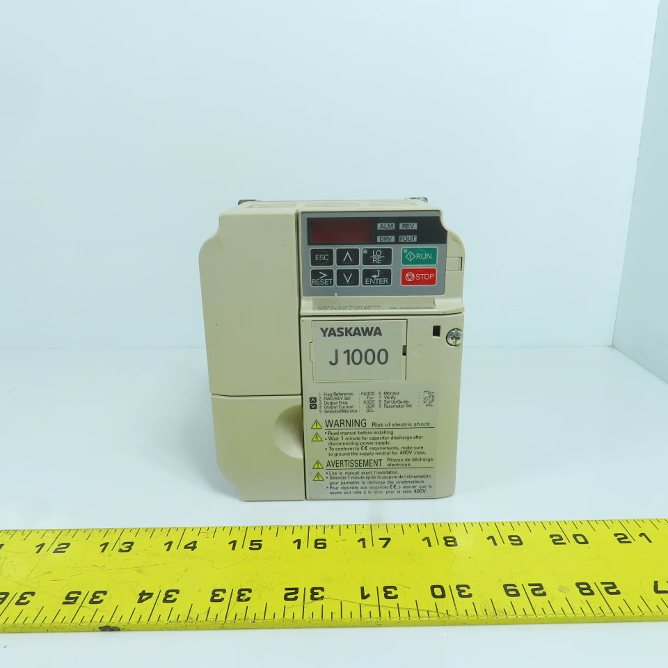 Yaskawa CIMR-JU4A0002BAA 2.1/1.8A AC VFD Drive 380-480V Input 3PH