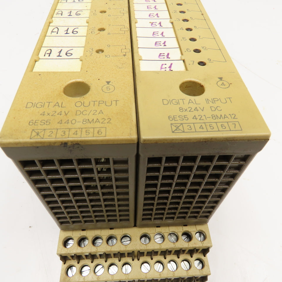 Siemens 6ES5 440-8MA22 6ES5-421-8MA12 Digital I/O Modules 24VDC