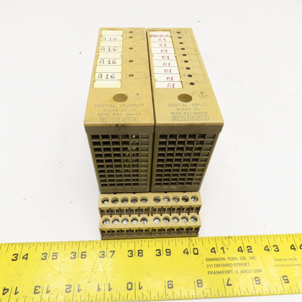 Siemens 6ES5 440-8MA22 6ES5-421-8MA12 Digital I/O Modules 24VDC